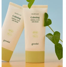 Goodal Heartleaf Calming Mineral Filter Sun Cream 50ml+50ml  K-beauty