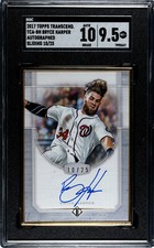 2017 TOPPS TRANSCENDENT BRYCE HARPER GOLD FRAMED 10/25 SGC 9.5 Mint + w/ 10 Auto