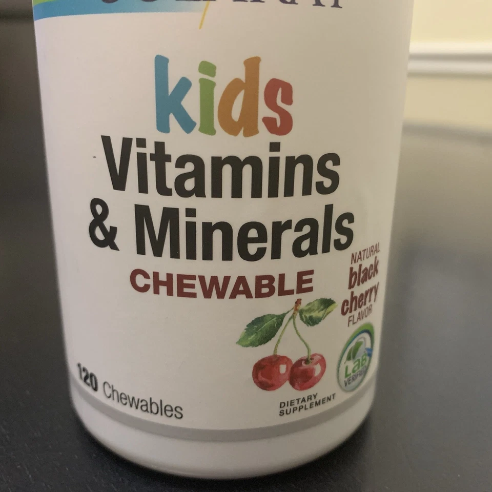 Solaray | Vitaminas y minerales para niños | 120 masticables (sabor cereza negra) Foto 2 de 4