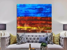 Mark W. Little, Original, Authentic, 72” X 60” Acrylic, Abstract, POP Art, Giant