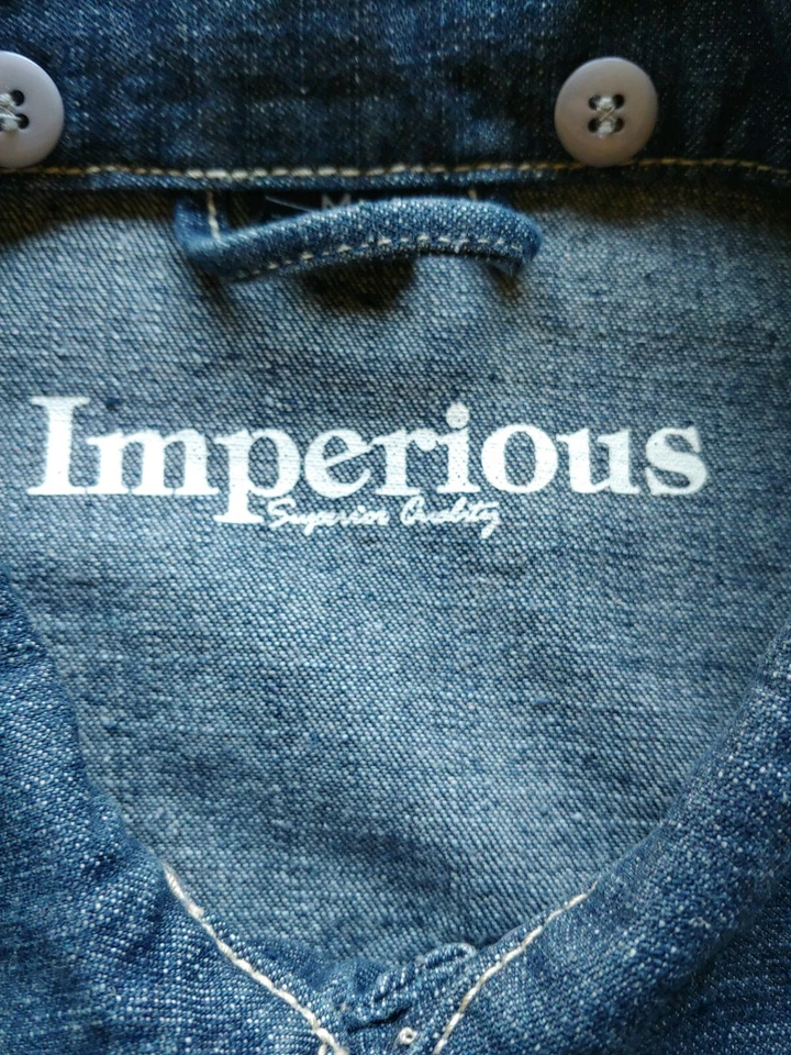 Imperious Denim Mezcla de Algodón Para Hombre Mediano Estilo Universitario Motocicleta Manga Larga Usado en Excelente Condición Foto 3 de 4