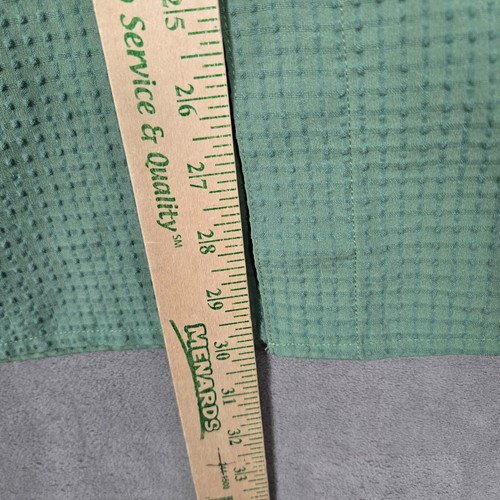 Exofficio Shirt Mens Large Green Seersucker textured Outdoor S/S Pocket vented - Picture 6 of 9