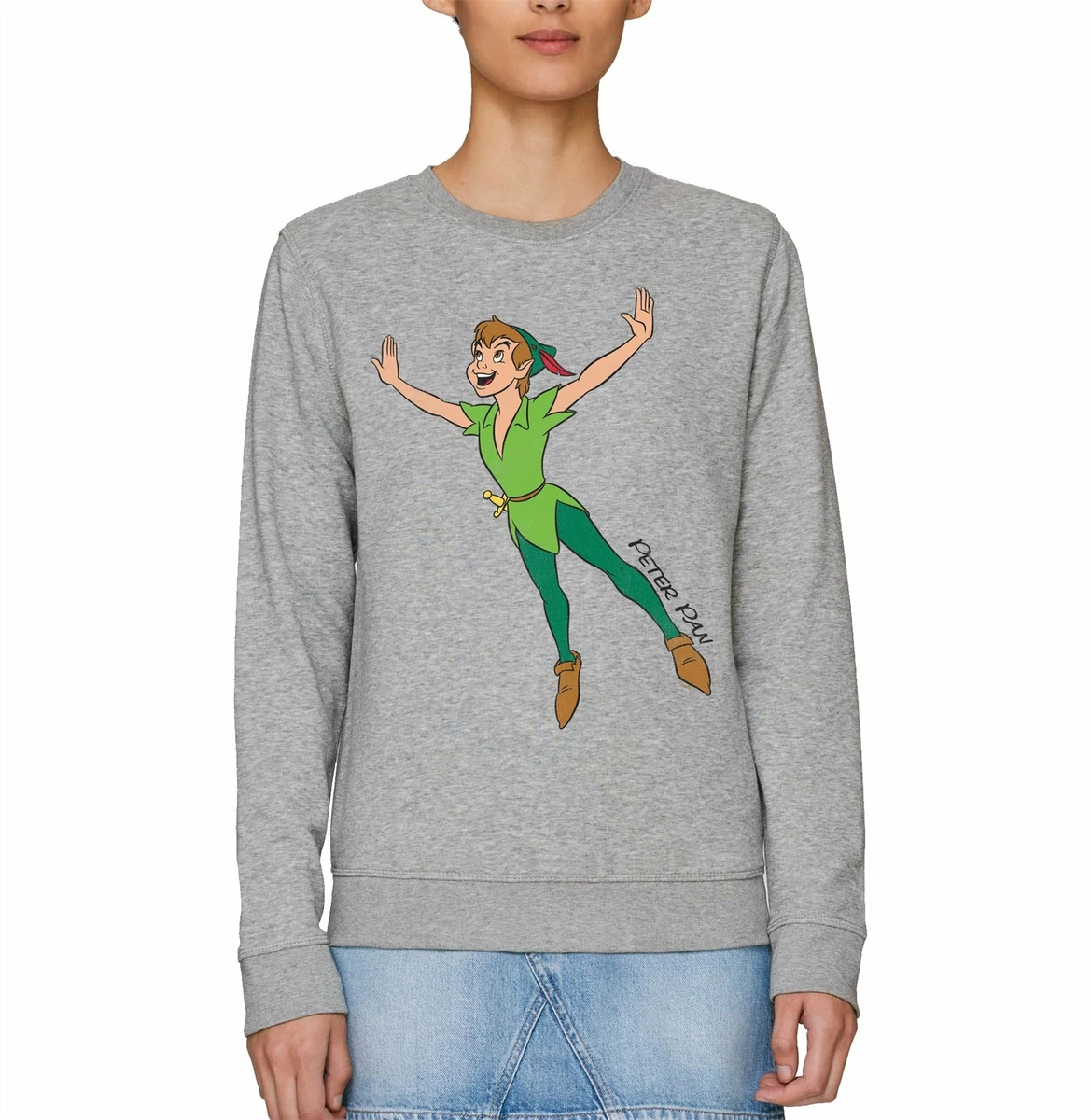 Disney Peter Pan Adults Unisex Grey Sweatshirt eBay