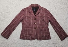 Womens Gap Multicolor Plaid Wool Blend Three ...