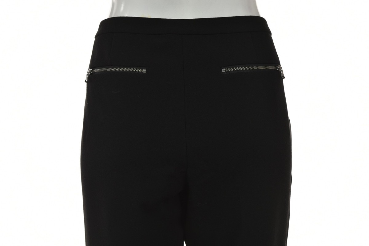 J Crew Womens Pants Size 8 Black Solid Cropped Straight Leg Slacks  display picture 1