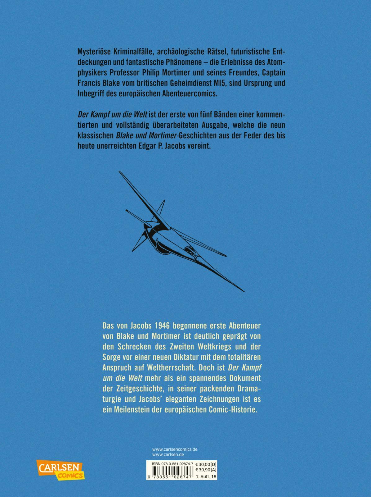 Thumbnail - Blake Und Mortimer Bibliothek 1: Der Kampf Um Die Welt - Edg ...