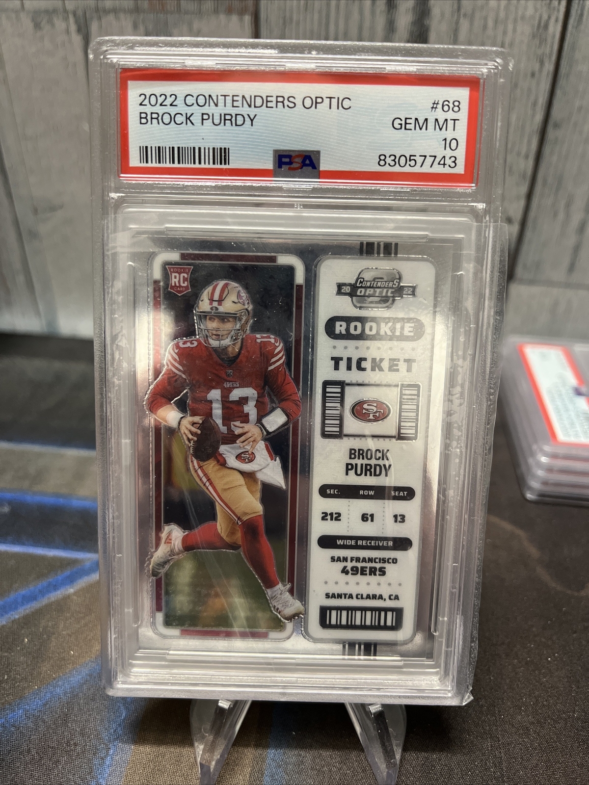 Brock Purdy 2022 Contenders Optic #68 Base PSA 10 GEM MT Rookie RC 49ers