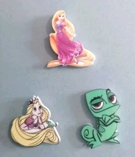 Disney Tangled - Rapunzel Pascal 3 Piece Pin Badge Set