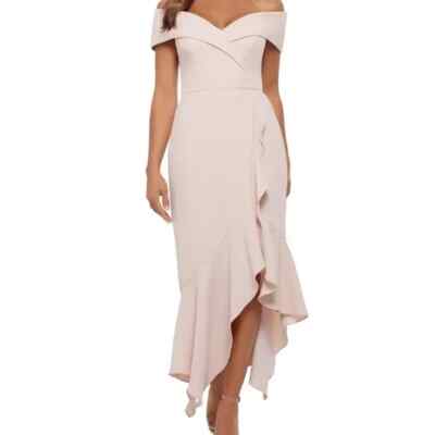 white christmas dresses Contrast Trim Fit & Flare Linen Dress main image 1