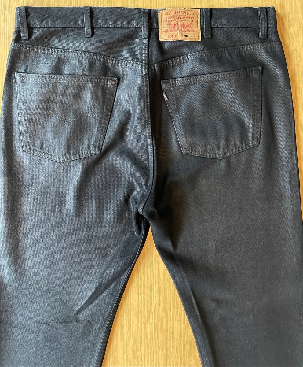 Levi’s custom coating waxed pants 501 501® '54 Wax Coated Original Fit Men's Jeans - Black