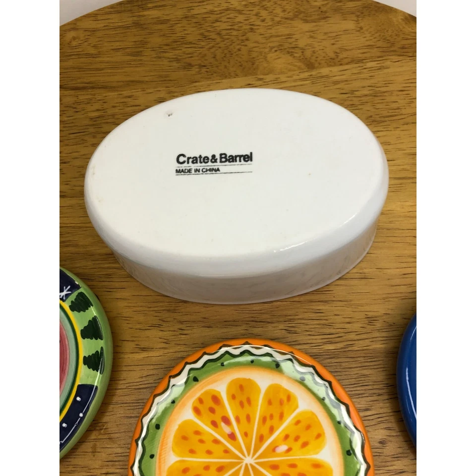 Posavasos de frutas pintados a mano (3) y Create & Barell Foto 4 de 4