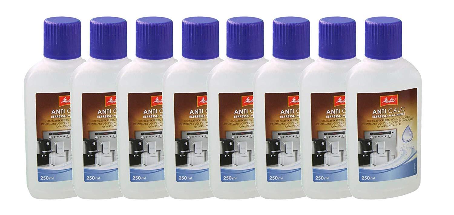 8 X Melitta Descaler Cleaner Liquid for Fully Automatic Coffee Machines 250ml