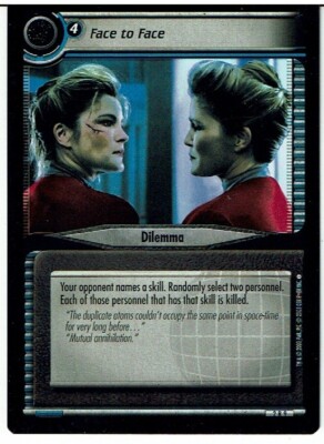 STAR TREK CCG 2E ENERGIZE RARE CARD FACE TO FACE 2R9 ex