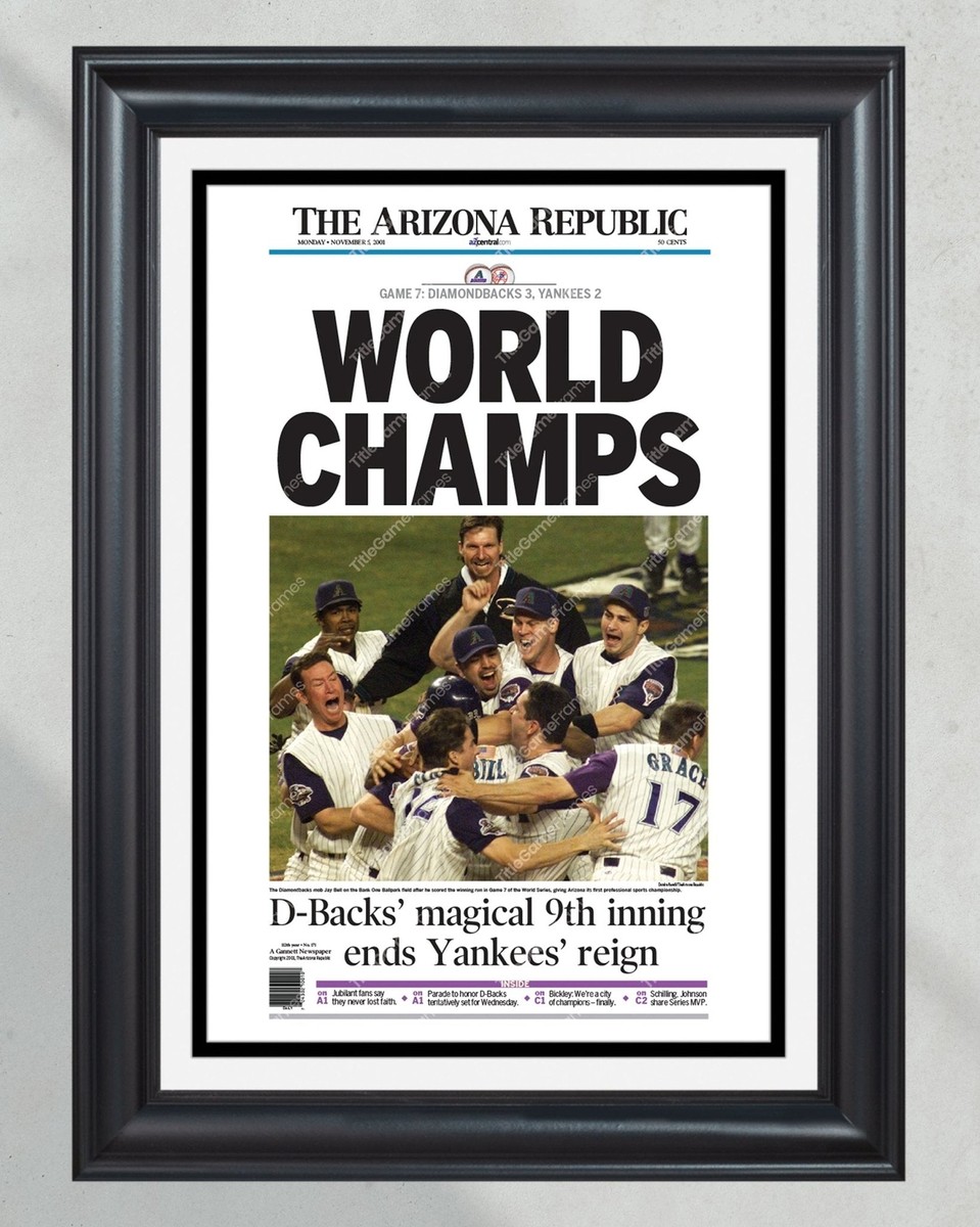 AMERICAN TRANSFERS カウガール 40s ビンテージ転写紙 2001 Arizona Diamondbacks World Series Framed Newspaper Print | eBay