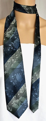 Krawatte Frederic A High Fashion for Man 142 x 8,5 cm Seiden Binder Blau Grün