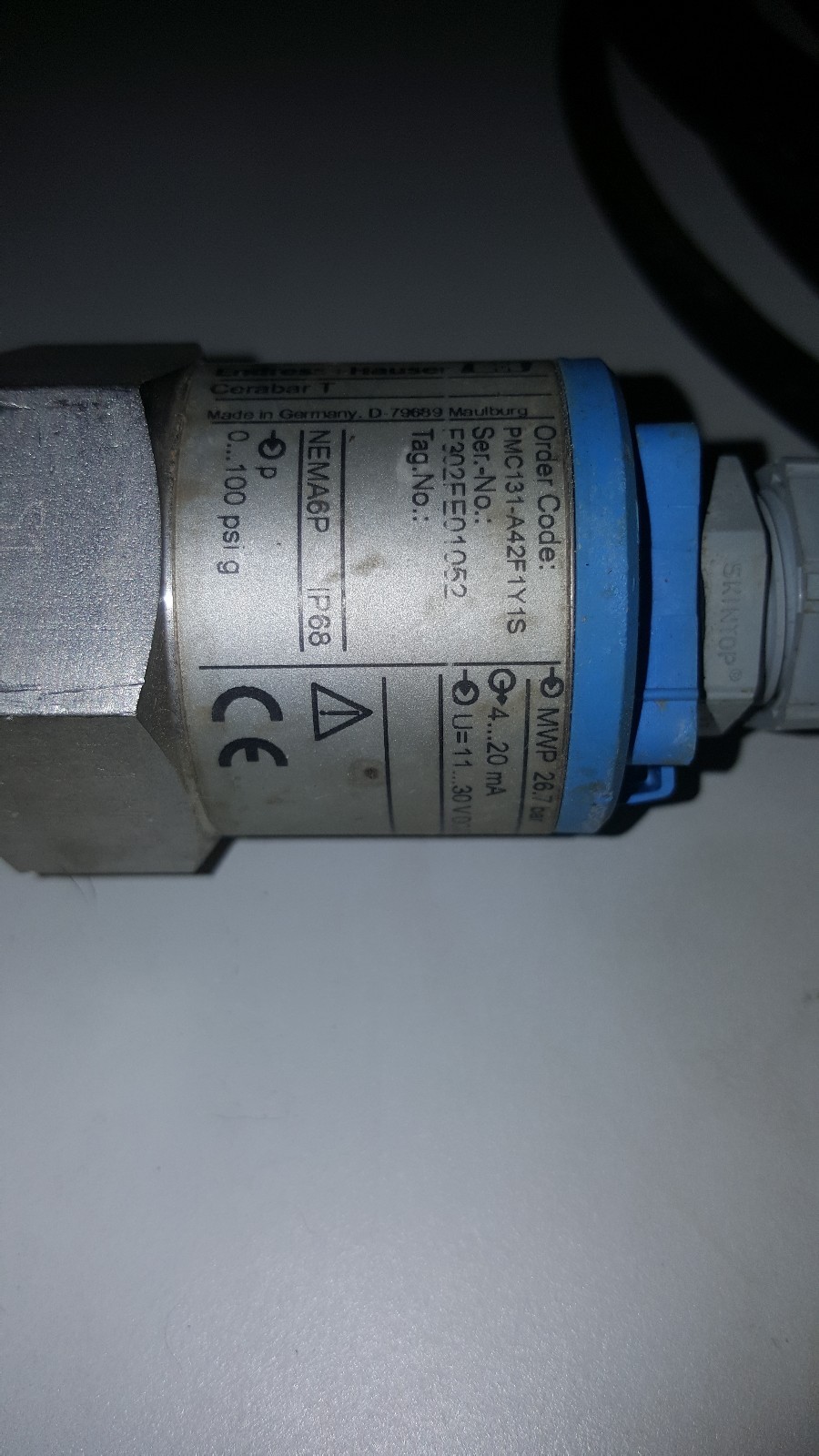 Trasduttore Di Pressione Endress Hauser Cerabar T PMC131-A55E2A1R – 0-16 Bar – Nuovo Senza Scatola