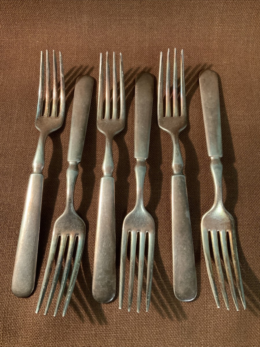 Vintage 1835 R Wallace 12 Silverplate Forks 6 Piece Set