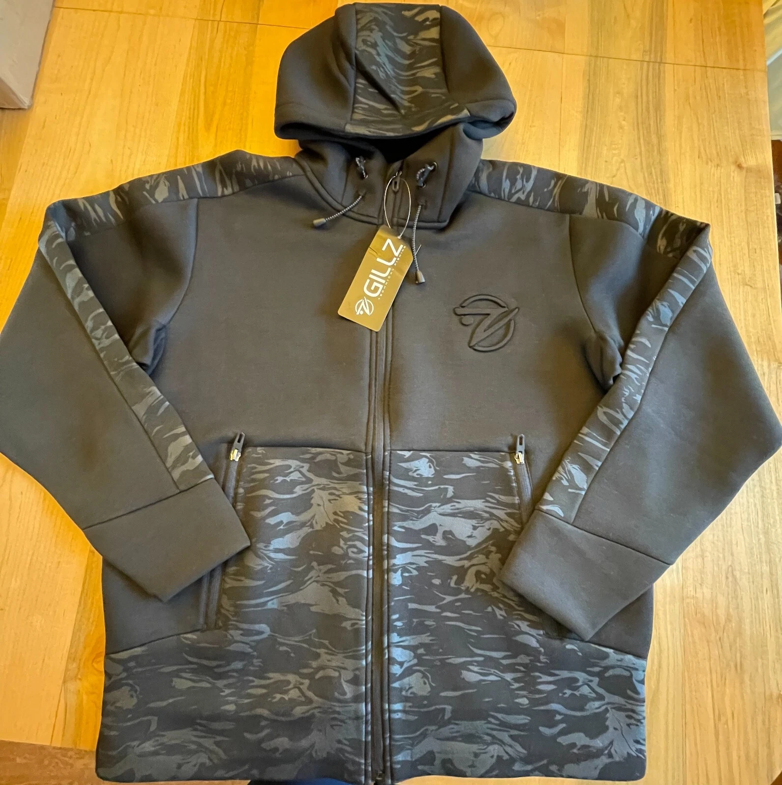 GILLZ PRO SERIES FULL ZIP STORM FLEECE MENS JACKET BLACK PICK YOUR SIZE NWT