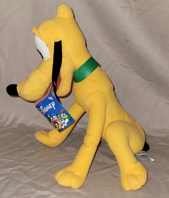 Disney Pluto Dog Green Collar Plush - 12'' Toy Factory - New w/Tag  