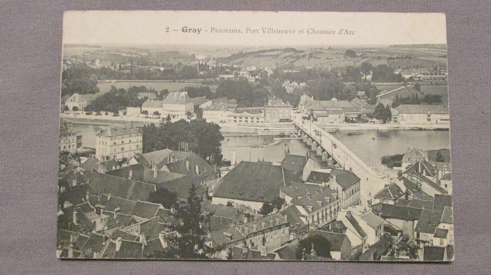 CPA 70 Haute-Saône Gray Panorama Port Villeneuve Arc Causeway