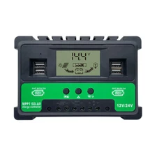 30A-100A MPPT Solar Panels Charge Controller PV Battery Regulator 12V/24V Auto