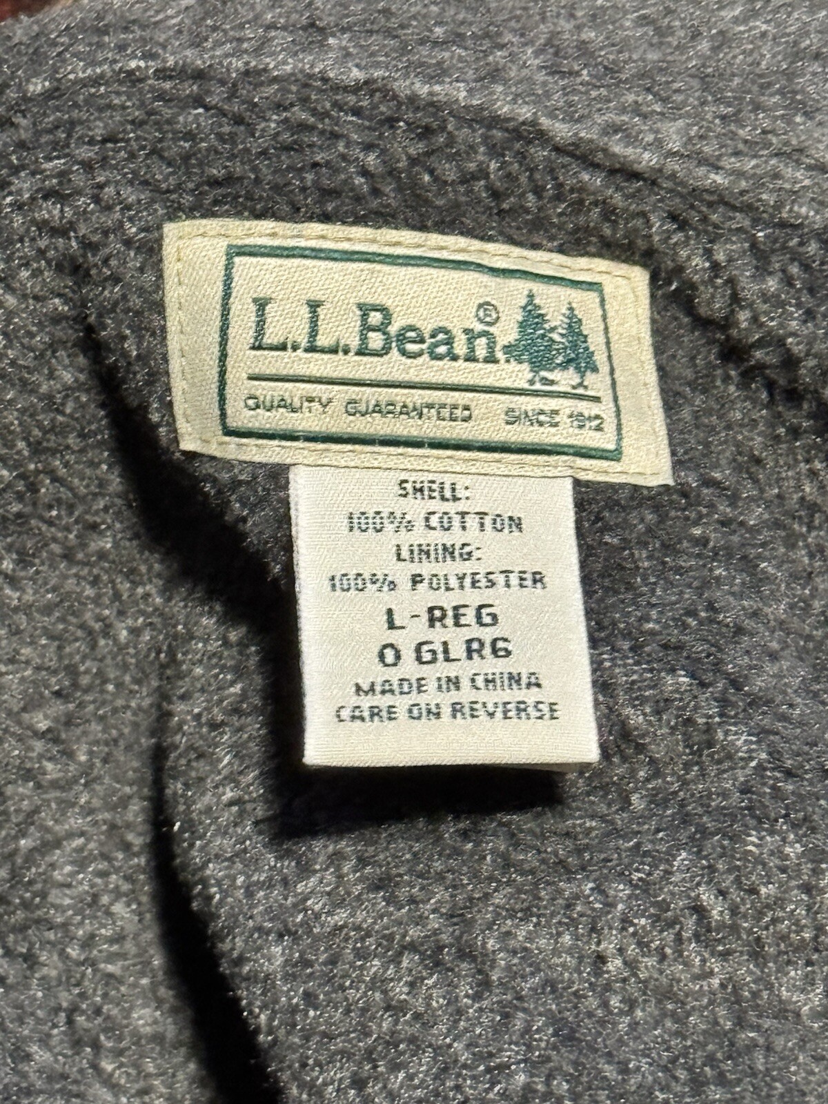 L.L. Bean Shacket Men's L-R Fleece Lined Flannel Shirt Red Plaid Warm Pockets LL image 3
