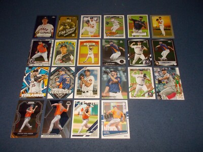 22 Justin Verlander Chrome blue Prism Gold Fire T65 T52 T92 TRED Bowman Chrome +