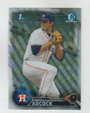 Brett Adcock 2016 BOWMAN DRAFT CHROME PROSPECT REFRACTOR #BDC-49 ASTROS
