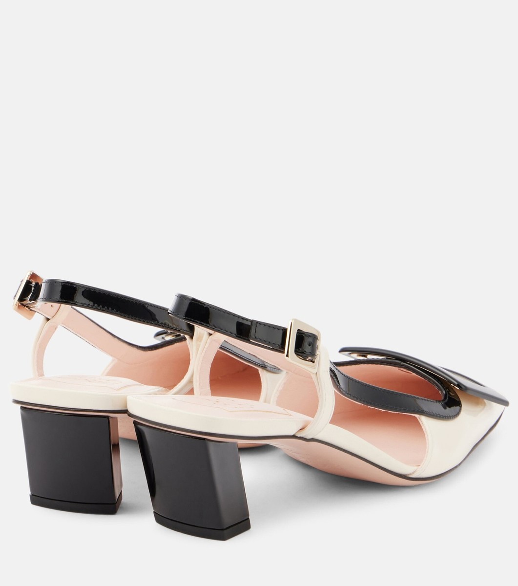 Roger Vivier Belle Vivier Multicolor 45mm Leather Slingback Roger Vivier Belle Vivier Multicolor 45mm Leather Slingback