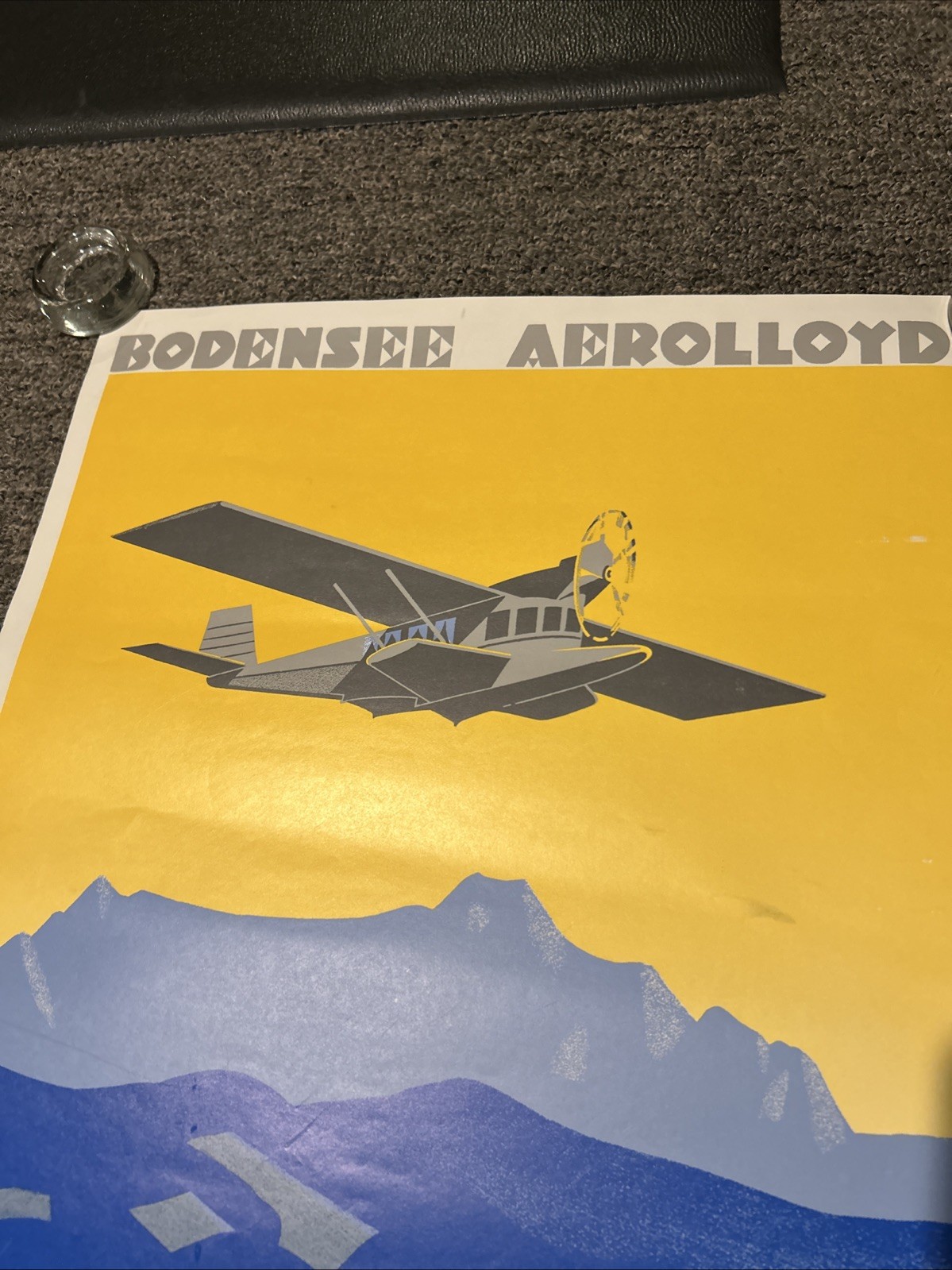 1930s  Vintage Style German Seaplane Travel Poster - 23.5” X 16.5”