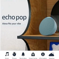 Amazon Echo Pop (newest model), Our smallest speaker w/Alexa+ Early Access Teal 