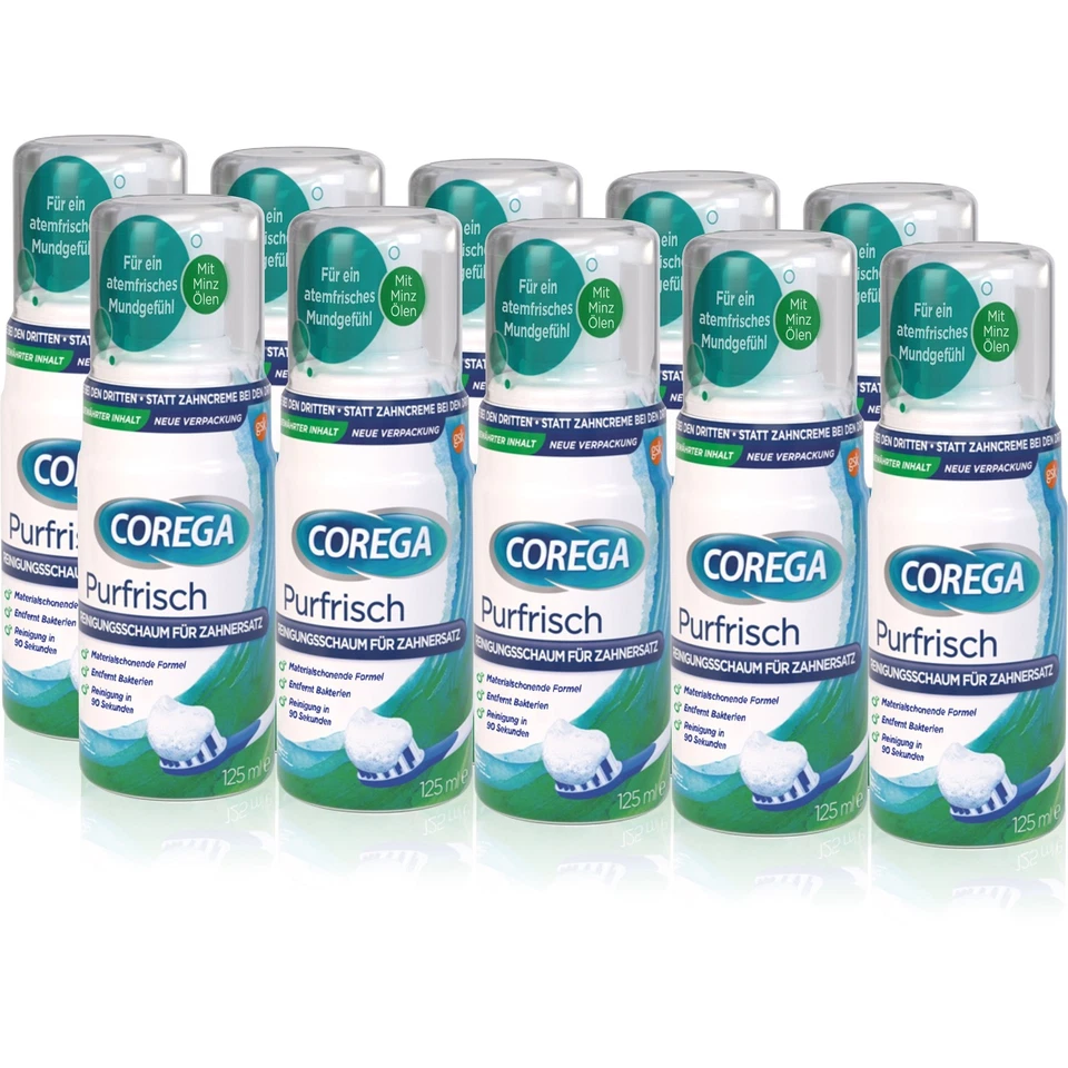 GlaxoSmithKline Consumer Corega Purfrisch Reinigungsschaum für Zahnersatz - 125ml