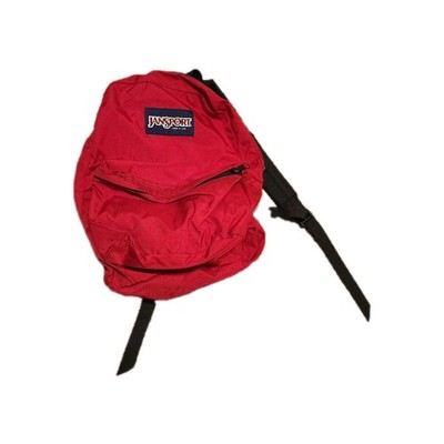 JANSPORT Original RED Backpack Made in USA Canvas RED School