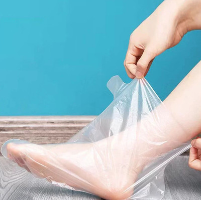 100 Pcs Disposable Foot Mask Cover Waterproof Transparent Pedicure Protection