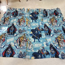 3 PIECE VINTAGE 1979 STAR WARS EMPIRE STRIKES BACK FABRIC CURTAINS DRAPES