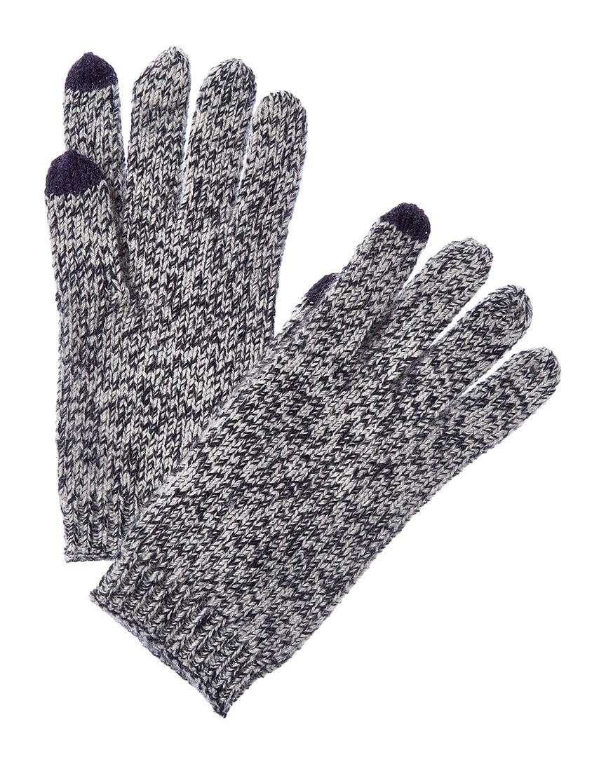 Sofiacashmere Marl Texting Cashmere Glove Women's Navy