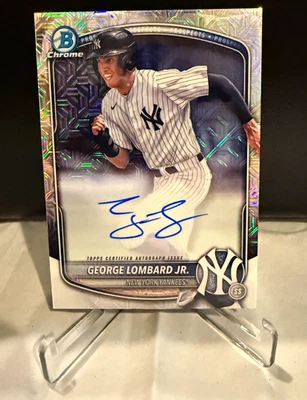 Bowman New York Yankees Baseball Sports Autographed Trading Cards