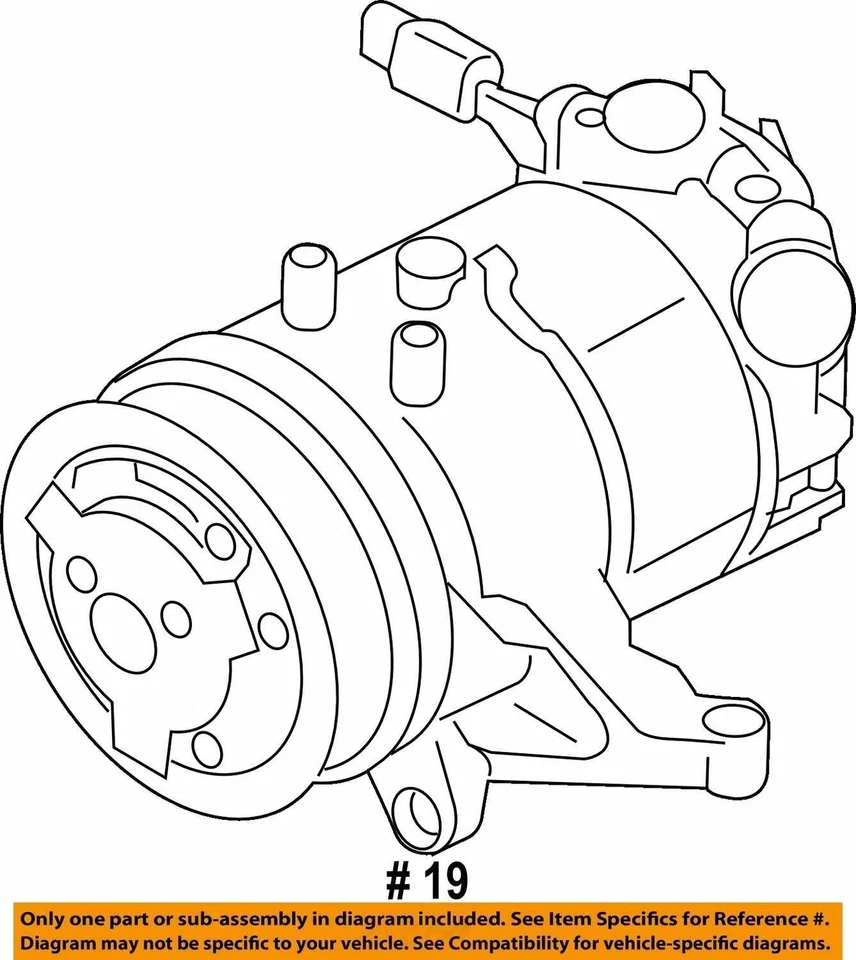 AC Compressor Fits 19-24 FORESTER 6836091 - Image 4 of 4