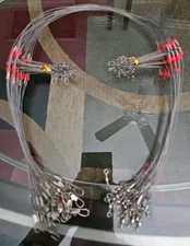 YOTO Fishing Tackle Leaders, Hi-Low Rig, Double Arms Saltwater Stainless Steel 