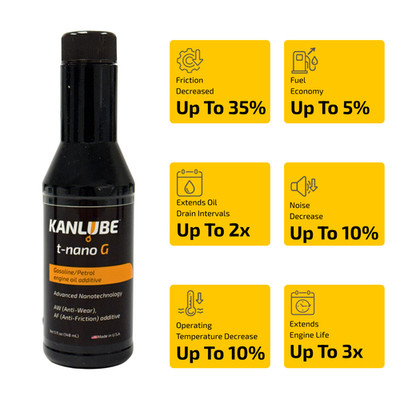 KANLUBE t-nano G Engine Oil Additive Nano Friction Reducer Anti-Wear 5oz USA