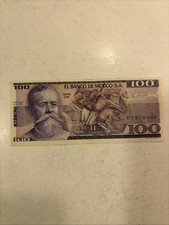 Banknote: Vintage Banco De Mexico, 100 Pesos 1978