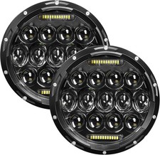 7 Inch Led Headlight Round H6024 Led Headlight DOT Approved Hi/Lo Beam DRL Black