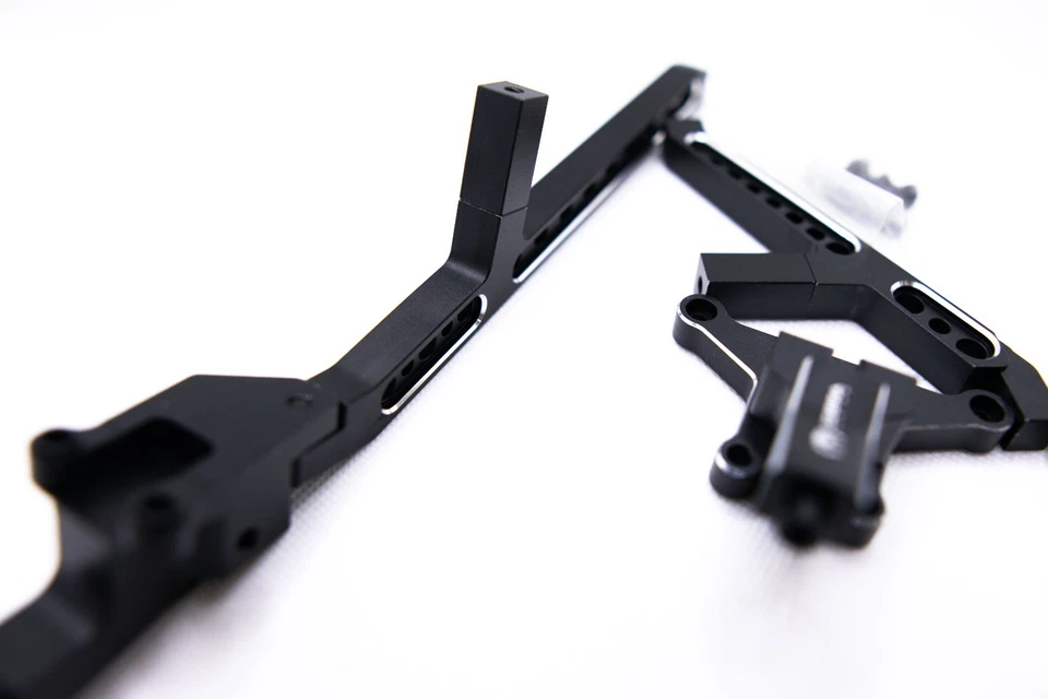 Cobra Racing Traxxas Sledge Aluminum Front + Rear Chassis Brace Combo – Black - Image 4 of 4