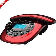 IDECT Retro Carrera Classic Corded Telephone Red Vintage Style New