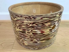 BEVERLEY 8 x 12-in. RACK TOM SHELL Raw Project 70s Vtg Red Black White Ripple UK