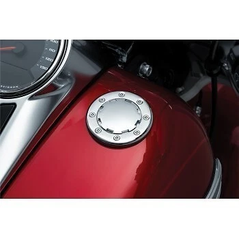 Kuryakyn 7434 Chrome Flush-Mount Right Hand Thread Vented Gas Cap 83-23 Harley - Image 2 of 2