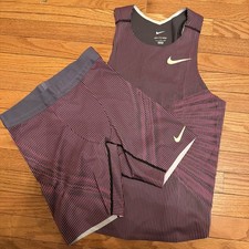 NIKE Pro Elite Made In USA Track Field 1/2 Tights Full Sets Mens Sz S Fuchsia