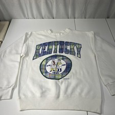 VTG 80  s Kentucky Souvenir Sweatshirt 1878-1916 Plaid Spell Out READ