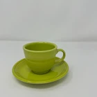 GUC Fiestaware Fiesta TEA CUP & SAUCER set, Lemongrass Green Homer Laughlin