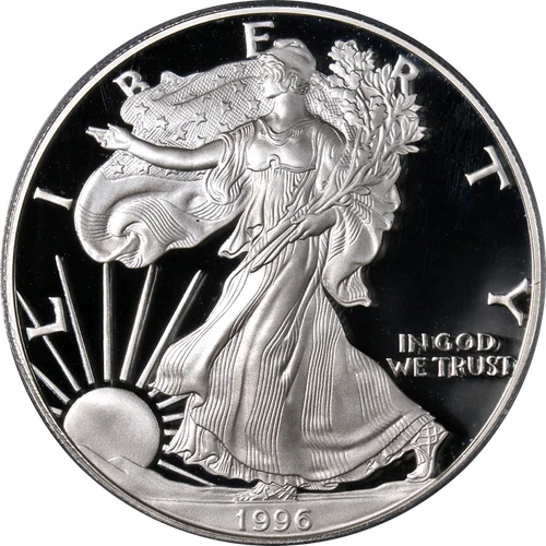 1996-P Silver American Eagle $1 PCGS PR70 DCAM - STOCK